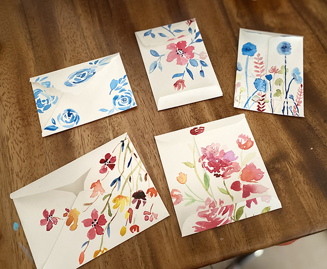 Decorated Floral Envelopes by Ainaa.